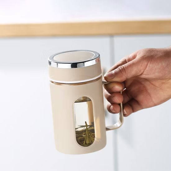 Uso domestico alla moda Misurino in vetro borosilicato di diverse dimensioni con coperchio